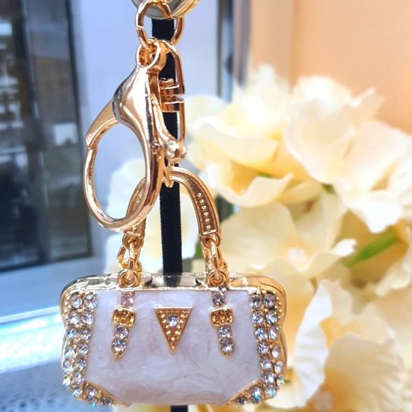 LOUIS VUITTON LOCK/KEY🔐 SILVER & GOLD TWO TONE # 215 W/ New Fashion Bag charm - Picture 4 of 7